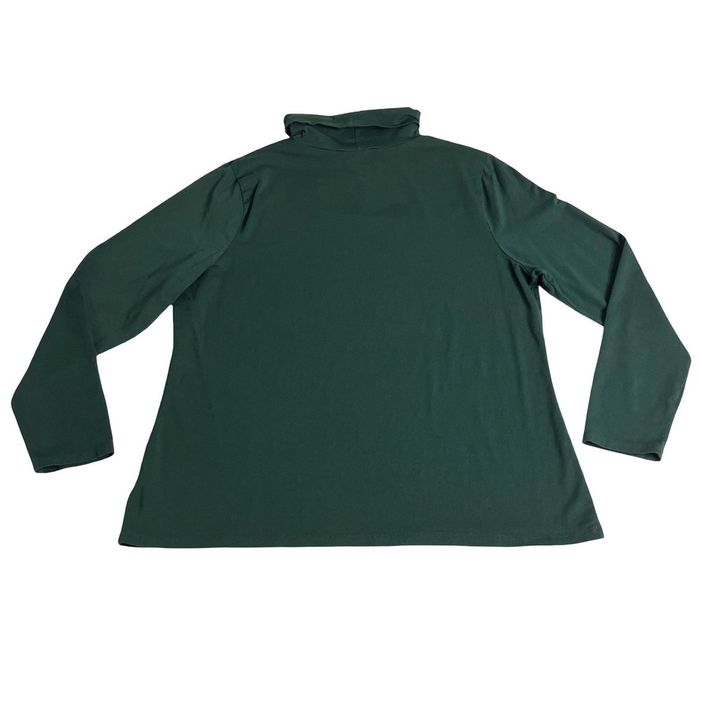 Old Navy Turtleneck Top Womens XXL Slim Fit Green Long Sleeve Layering Stretch - Picture 4 of 12